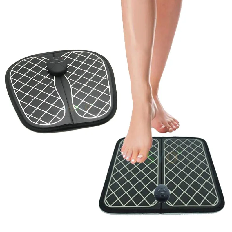 Hot Products Electric Ems Foot Massager Portable Tens Massage Pad For Legs And Feet Vibrating Muscle Stimulator Mat