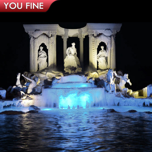 Fontaines d'eau en marbre italien personnalisables luxe européen sculpté à la main vraie <span class=keywords><strong>pierre</strong></span> <span class=keywords><strong>jardin</strong></span> extérieur caractéristiques dieux Villas décor - Product Image 5
