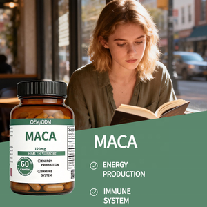 <span class=keywords><strong>Maca</strong></span> Capsules 120mg - Ondersteunt Energieproductie & Gezondheid van het Immuunsysteem - Voor Volwassenen, 2 Capsules per Portie - 60 Capsules OEM/ODM - Product Image 4