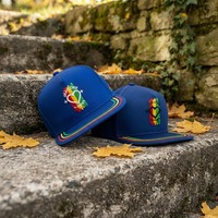 Casquettes Snapback Unisexe en Coton Polaire à 5 Panneaux, Broderie Logo, Style Hip Hop Vintage Léopard, pour Fêtes et Activités de Plein Air, Vente en Gros, ODM OEM
