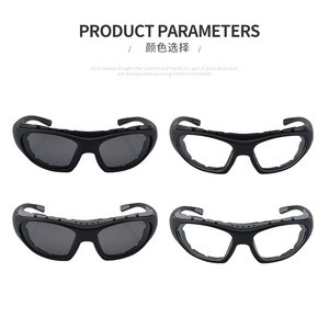 Gafas de Motociclismo con Montura Completa, Lentes de Policarbonato con Protección UV, Antideslizantes, Gafas Deportivas para Exteriores, Modelo 9060 para Hombre - Product Image 4