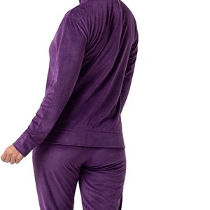 Conjunto de chándal y Sudadera con capucha para mujer, ropa de entrenamiento para trotar, traje de chándal de algodón/poliéster de alta calidad, con etiqueta privada, ajustado, para gimnasio - Product Image 3