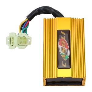 אופנוע <span class=keywords><strong>DC</strong></span> <span class=keywords><strong>CDI</strong></span> סליל הצתה 4+2 פינים סגסוגת אלומיניום זהב ביצועים גבוהים - Product Image 3