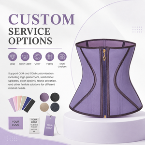 Corset amincissant en latex pour femme avec fermeture éclair, haute compression et contrôle du ventre, pour usage quotidien - Écologique - Product Image 5