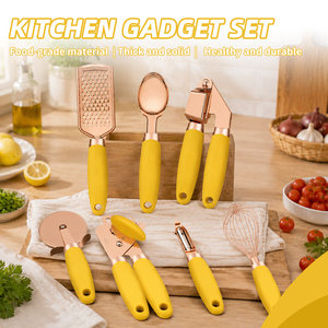 Ensemble d'ustensiles de cuisine 7 pièces en acier inoxydable le plus vendu avec ouvre-boîte, fouet à œufs, éplucheur - Outils de pâtisserie (Modèle Yangjiang) - Product Image 1