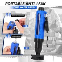 Brosse de nettoyage pour clubs de golf, accessoires de nettoyage pour clubs de golf et nettoyeur de rainures avec mousqueton rétractable