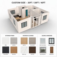 Maison conteneur extensible de haute qualité entièrement meublée 20ft 40ft, maison modulaire préfabriquée, fabricant OEM certifié CE ISO9001, prête à l'emploi