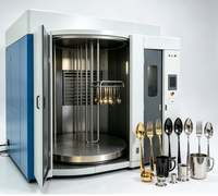 Machine de dépôt physique par évaporation (PVD) sous vide industrielle AsiaLink pour la décoration des métaux, revêtement couleur or noir