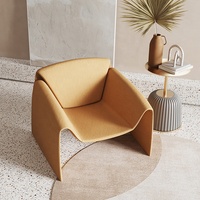 DONSUN Chaise longue moderne nordique rembourrée Relax Crème Blanc M Tissu Cuir Fauteuil Le Club