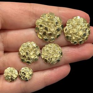 Vente chaude 9K 10K 14K 18K or massif pépite boucle d'oreille personnalisé laboratoire cultivé diamant pépite boucles d'oreilles hommes femmes bijoux - Product Image 2