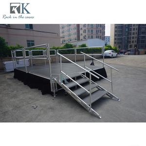 Étape en bois de plate-forme d'installation rapide avec l'approvisionnement en aluminium de jambes d'étape - Product Image 1