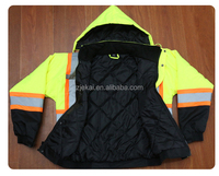 Vestes de sécurité réfléchissantes imperméables haute visibilité coupe-vent pour l'hiver et la construction