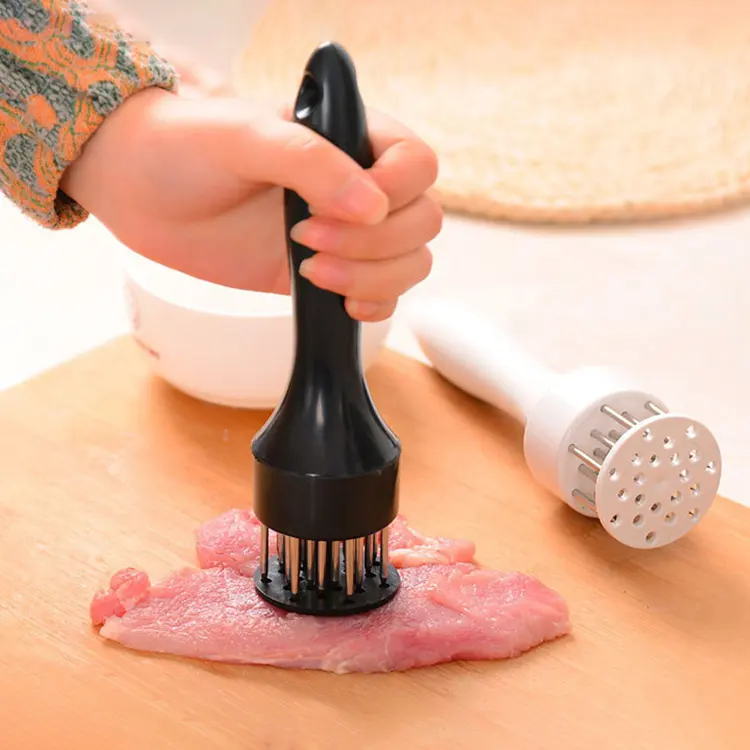キッチン屋外ポータブルステンレス鋼安全肉テンダライザー針ステーキポークチョップバーベキュー用肉針をすばやく緩める