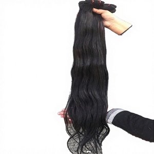 Extensiones de Cabello Remy Indio Virgen sin Procesar con Cutícula Intacta, Doble Trama a Máquina, Paquete de Cabello Crudo de 100g, Estilo Ondulado HairX Genius - Product Image 3