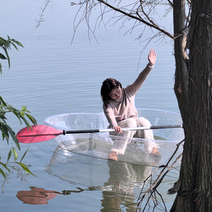 Bateaux à rames pour la dérive, en polycarbonate <span class=keywords><strong>transparent</strong></span> en forme de cœur, deux places, fond en verre <span class=keywords><strong>transparent</strong></span>, écologiques, durables et stables - Product Image 5
