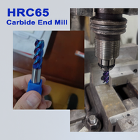Fraise carrée en carbure monobloc HRC65 à 4 dents avec revêtement Nano Blue pour acier inoxydable, fraiseuse CNC