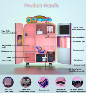 Máquina expendedora inteligente de algodón de azúcar automática autolimpieza fabricante de hilo de caramelo con pantalla táctil y pago sin efectivo - Product Image 4
