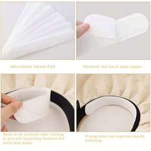 Coussinets absorbants anti-transpiration pour chapeau de golf d'été <span class=keywords><strong>Autocollant</strong></span> anti-saleté Doublure anti-transpiration pour le confort - Product Image 3