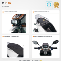 Scooter à essence Adventure 125cc, pneus à crampons, style tout-terrain, EFI, CVT, frein à disque avant et arrière, homologué EURO 5 EEC, homologué pour la route