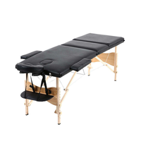 Table de massage et lit de spa en bois réglable à 3 sections, prix abordable, pour salon, chambre et mobilier professionnel de salon de beauté