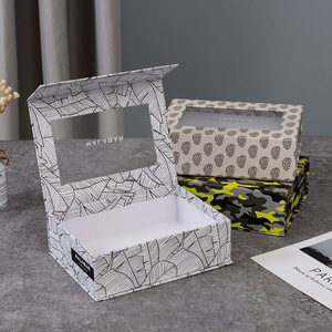 <b>White</b> Transparent Window UV Gold Foil Perfume Fragrance Paper <b>Boxes</b> Square Magnetic Flap Window Access Gift EMBossed UV Coating - Product Image 1