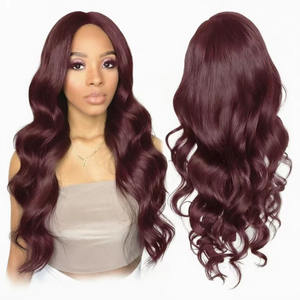 Perruques longues bouclées ondulées brunes africaines en dentelle HD pour femmes, styles brésiliens et vietnamiens pour femmes noires, vente en gros d'usine - Product Image 4