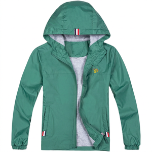 Unisex Custom LOGO Lightweight Windbreaker <b>Jacket</b> Casual Waterproof Polyester <b>Pullover</b> Front Solid Colour Regular Fit - Product Image 2