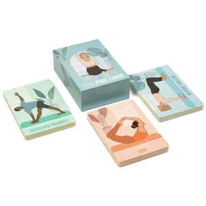 Cartes de <span class=keywords><strong>pose</strong></span> de yoga personnalisées Cartes de jeu d'exercice de yoga Cartes de yoga imprimées avec des boîtes - Product Image 3