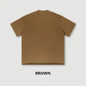 सूरज फीका कस्टम मुद्रण लोगो विंटेज धोया टी शर्ट 285gsm भारी वजन व्यथित ढाल लघु आस्तीन पुरुषों की टी शर्ट