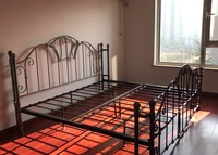 Lit superposé contemporain en fer forgé pour hôtel, taille personnalisable, mobilier de chambre d'enfant
