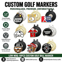 Marqueur de balle de golf personnalisé avec outil de réparation de divots et clip magnétique pour chapeau, marqueur de score de golf en métal vierge pour gants