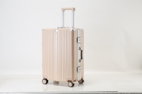 Valise de cadre en aluminium de bagage de chariot de voyage de prix usine avec la boucle en métal de port d'USB