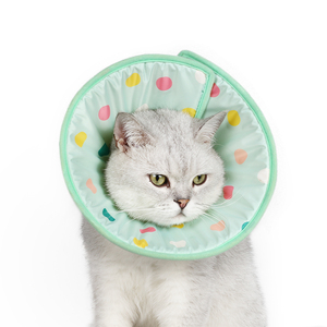 Collar de recuperación elegante para mascotas con cono de perro impermeable suave de lujo isabelino para perros y gatos, evita lamer arañazos, hecho de poliéster - Product Image 1