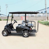 Mobil Golf Listrik 4 Kursi 48V Baterai Lithium Legal di Jalan Raya, Custom dengan Meteran untuk Utilitas Lingkungan Perumahan