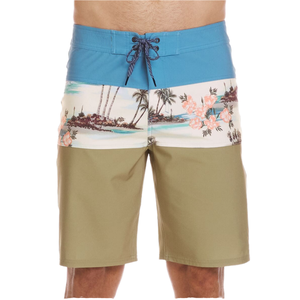 Wholesale Summer Casual Knitted Printed Board Shorts Drawstring Mid Waist <b>Men's</b> Quick Dry Swim <b>Trunks</b> - Product Image 1