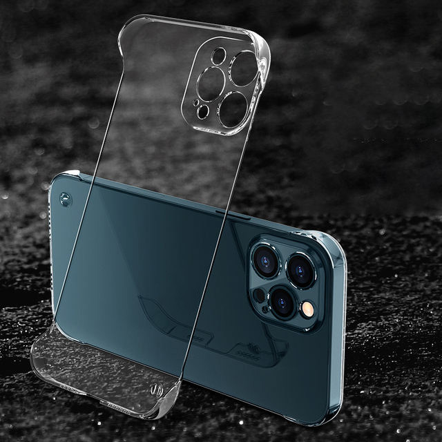 Ultra Thin Frameless Clear Case for iPhone 15 Slim Hard PC Shockproof Bumper Transparent Cover Bumper for iPhone 15 Pro Max
