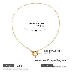 สร้อยคอแบบคลิปหนีบกระดาษเคลือบ PVD 18K ดีไซน์ใหม่ล่าสุด สร้อยคอแบบหัวเข็มขัดสปริง สร้อยคอสแตนเลส - Product Image 6