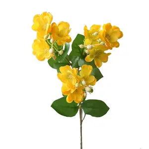 Vente en gros de petites fleurs de jasmin simples fleurs artificielles pour la décoration de jardin de table de thé de table de salon