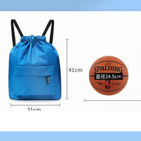 Bolsa de Gimnasio Impermeable Unisex de Nailon Plegable con Malla, Bolsa de Playa con Cordón y Bolsillo de Red, Bolsa de Natación con Logotipo Personalizado 20-38L