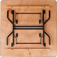 Table de salle à manger carrée moderne de luxe en contreplaqué, portable et pliable, pour intérieur/extérieur, idéale pour mariages, banquets, événements et locations.