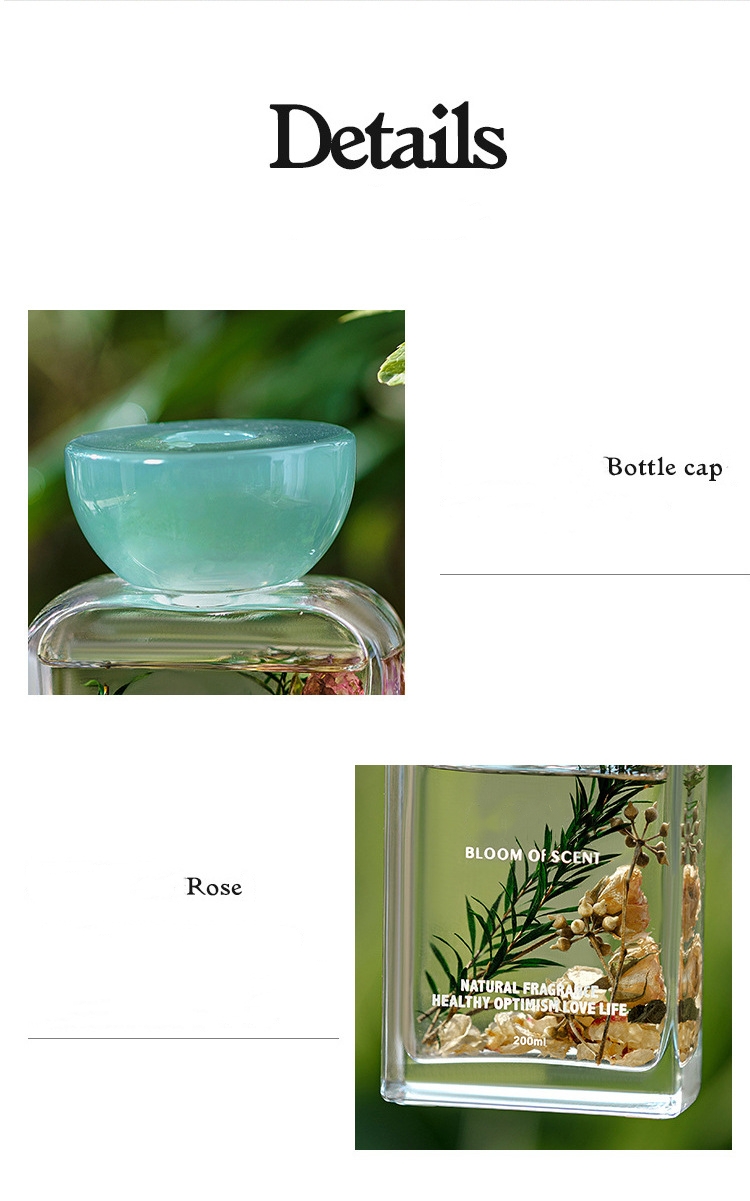 장미 꽃과 140대 밀리람베르트 정유 수지 덮개 세트 가방 신선한 방향 리드 확산기 3