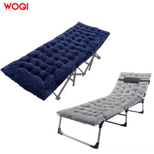 Cama Plegable para Camping Woqi 190x71x30cm, Reclinable Ajustable, para Uso en Exteriores y Playa, Acero Aleado, Azul Oscuro - Product Image 2