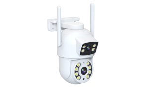 Ống kính kép PTZ <span class=keywords><strong>camera</strong></span> an ninh ngoài trời 360 ° theo dõi hình người 2K lưu trữ đám mây & IP66 thời tiết với âm thanh hai chiều - Product Image 3