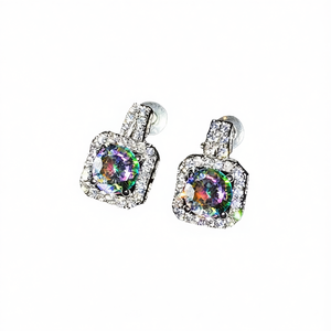 Pendientes de Diamantes de Color de Lujo, Corte Cojín, Diamantes Naturales de Fantasía para Mujer, E1148 - Product Image 1