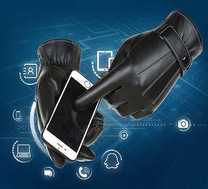 Guanti Termici Antivento da Uomo, Caldi per l'Inverno, Antiscivolo, in Pelle PU per Ciclismo - Product Image 4