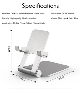 Soporte para teléfono móvil de Metal negro, bolsillo plegable ajustable, mini Escritorio de Metal, soporte para teléfono móvil, soporte para regalo de recuerdo - Product Image 5