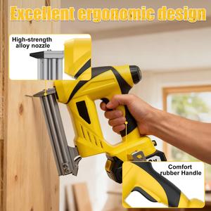 <span class=keywords><strong>Agrafeuse</strong></span> pneumatique sans fil double usage légère pour décoration intérieure, profondeur réglable, protection de sécurité, batterie 2.0AH, pour clous et murs intérieurs - Product Image 5