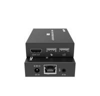 Extensor HDMI sobre IP 1080P de 150m con USB KVM y paso de IR, compatible con H.265, de 1 a Múltiples