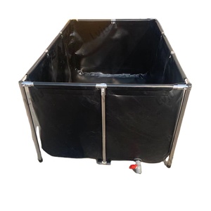 Thùng chứa cá công nghiệp, bể cá bằng bạt tùy chỉnh kích thước Lvju, màu đen - Product Image 1