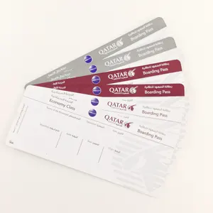 Airline Factory Sale Cheap Price Custom Popular Design Printing Tickets Airline Ticket Flights Boarding Tickets.